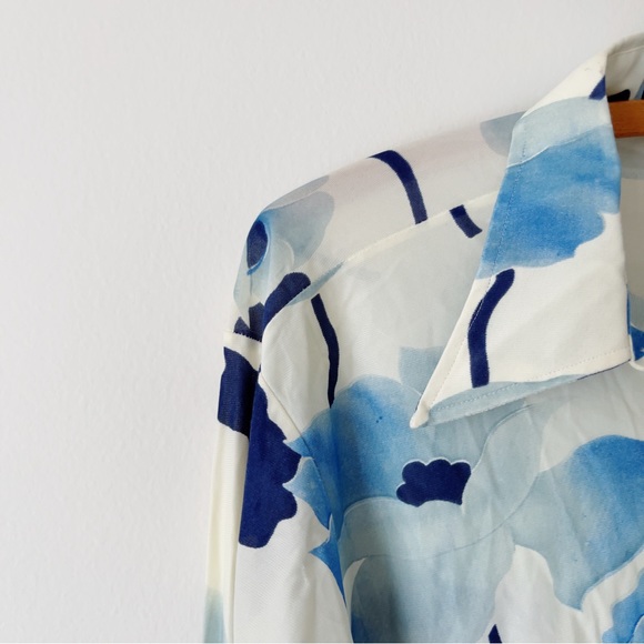 Vintage 70s Men’s Abstract Floral Button Down - Picture 4 of 8